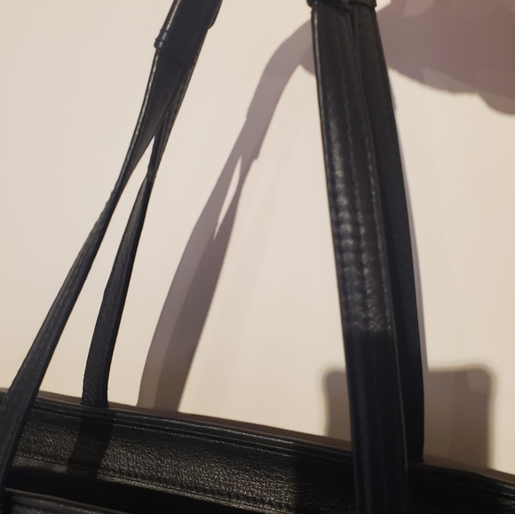 Coach Large Black Leather Taylor Tote, Silver Hardware - Picture 9 of 16